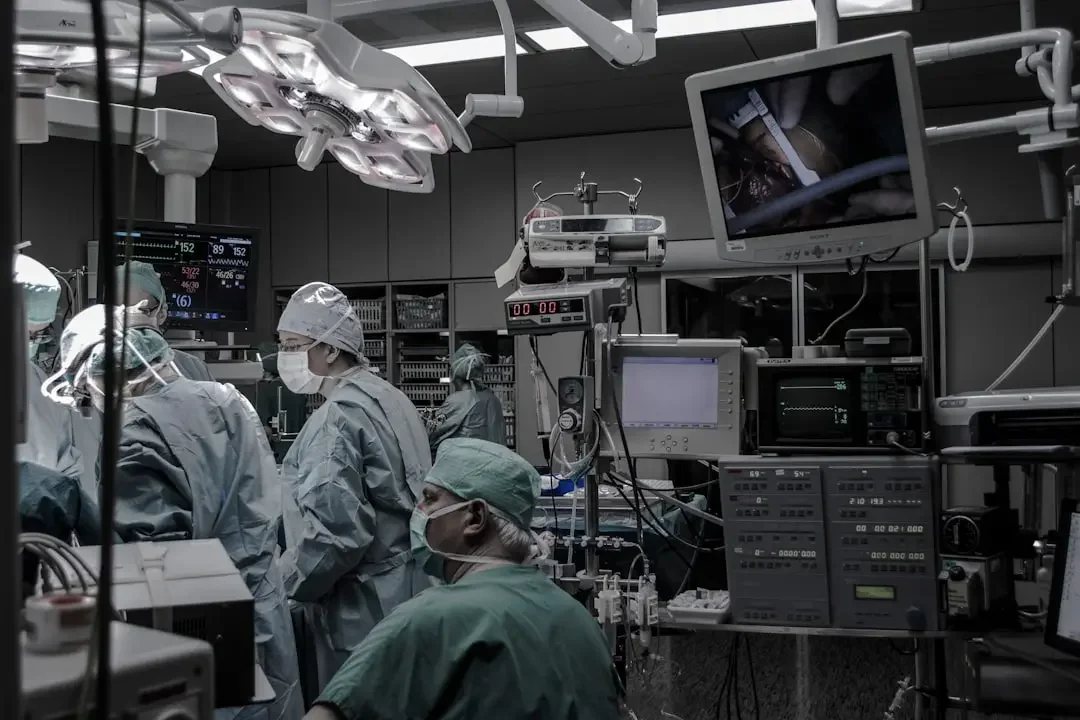 Surgeons operating in an operating room